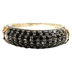 Samuel B 18k & Sterling Silver Black Onyx Ring Size 7