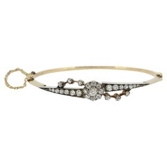 Victorian 1.00 Carat Diamond Hinge Bangle