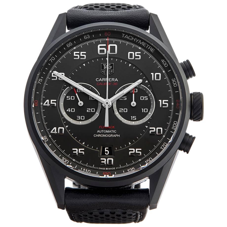 Tag Heuer PVD Titanium Grand Carrera Flyback Chronograph Automatic Wristwatch