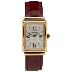  Cartier Ladies Yellow Gold Tank Love Special Edition Mechanical Wristwatch