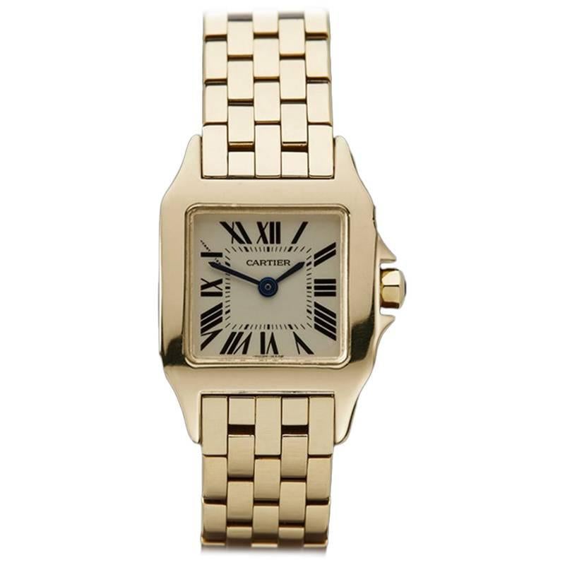 Cartier Ladies Yellow Gold Santos Demoiselle Quartz Wristwatch Ref COM117