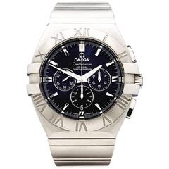  Omega Stainless steel Constellation Double Eagle CoAxial Chronograph Wristwatch