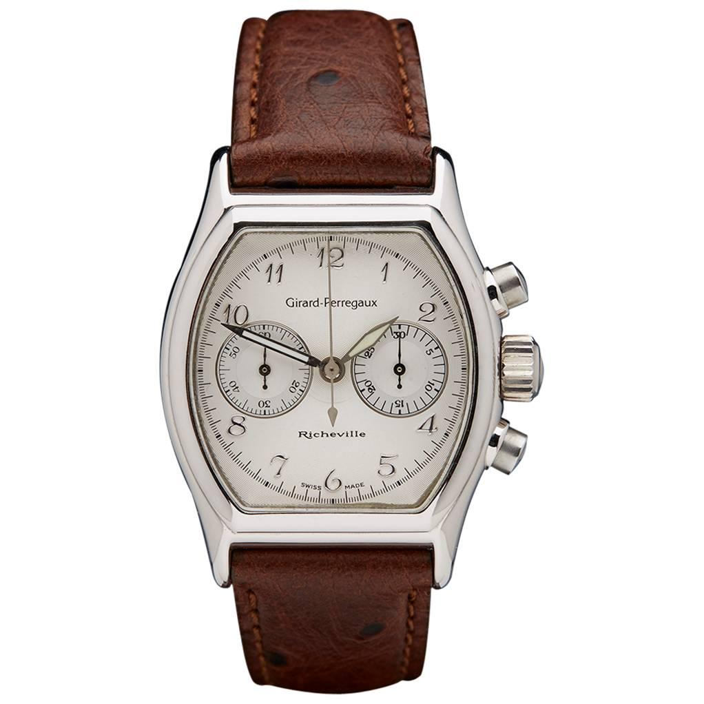  Girard Perregaux White Gold Richeville Chronograph Wristwatch