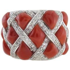 Luise Diamonds Coral Band Ring