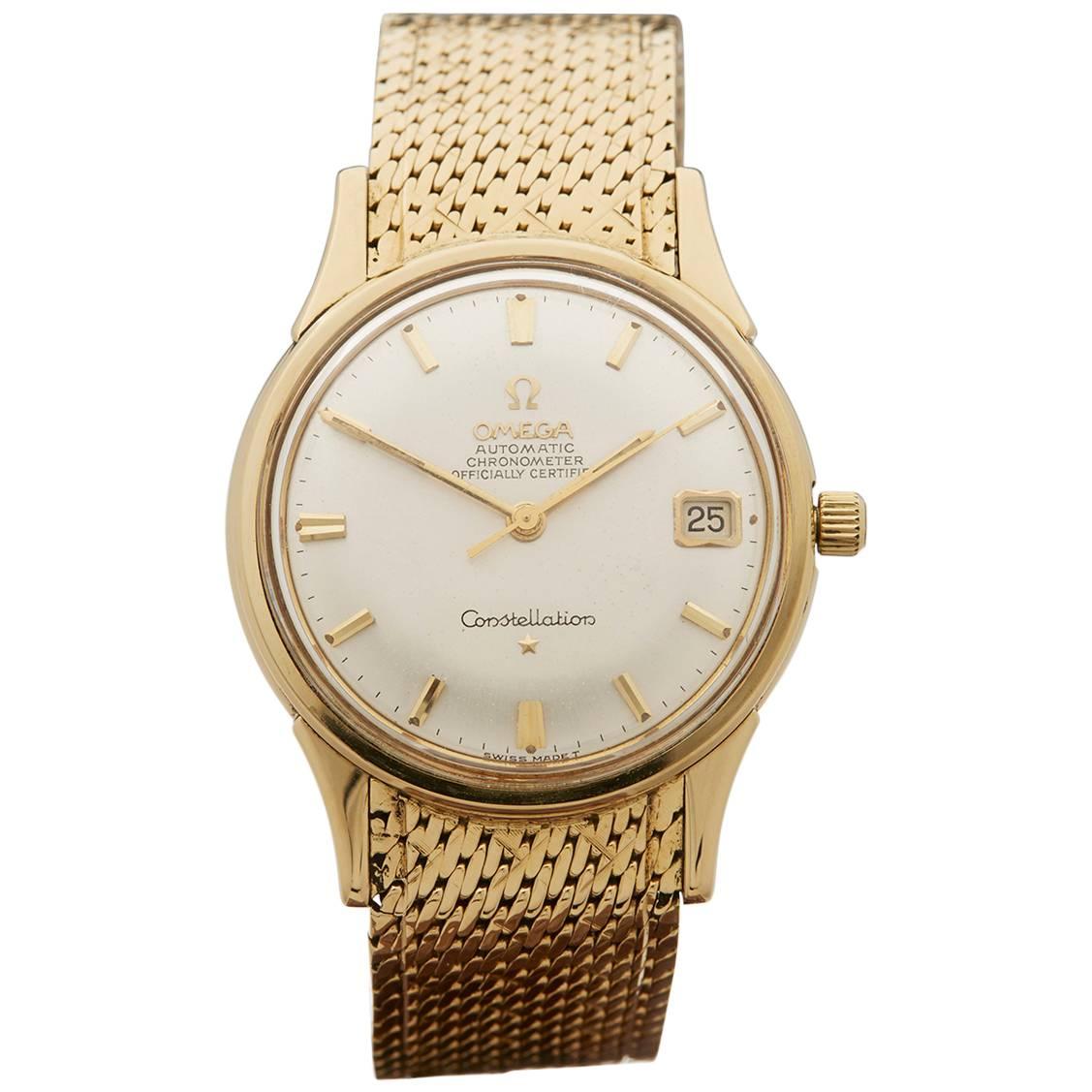  Omega Yellow Gold Constellation Automatic Wristwatch