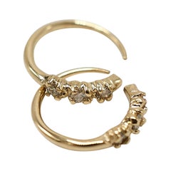 Pendiente Diamante Blanco Oro J DAUPHIN