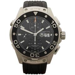  Tag Heuer Stainless Steel Aquaracer Chronograph Calibre 16 Automatic Wristwatch
