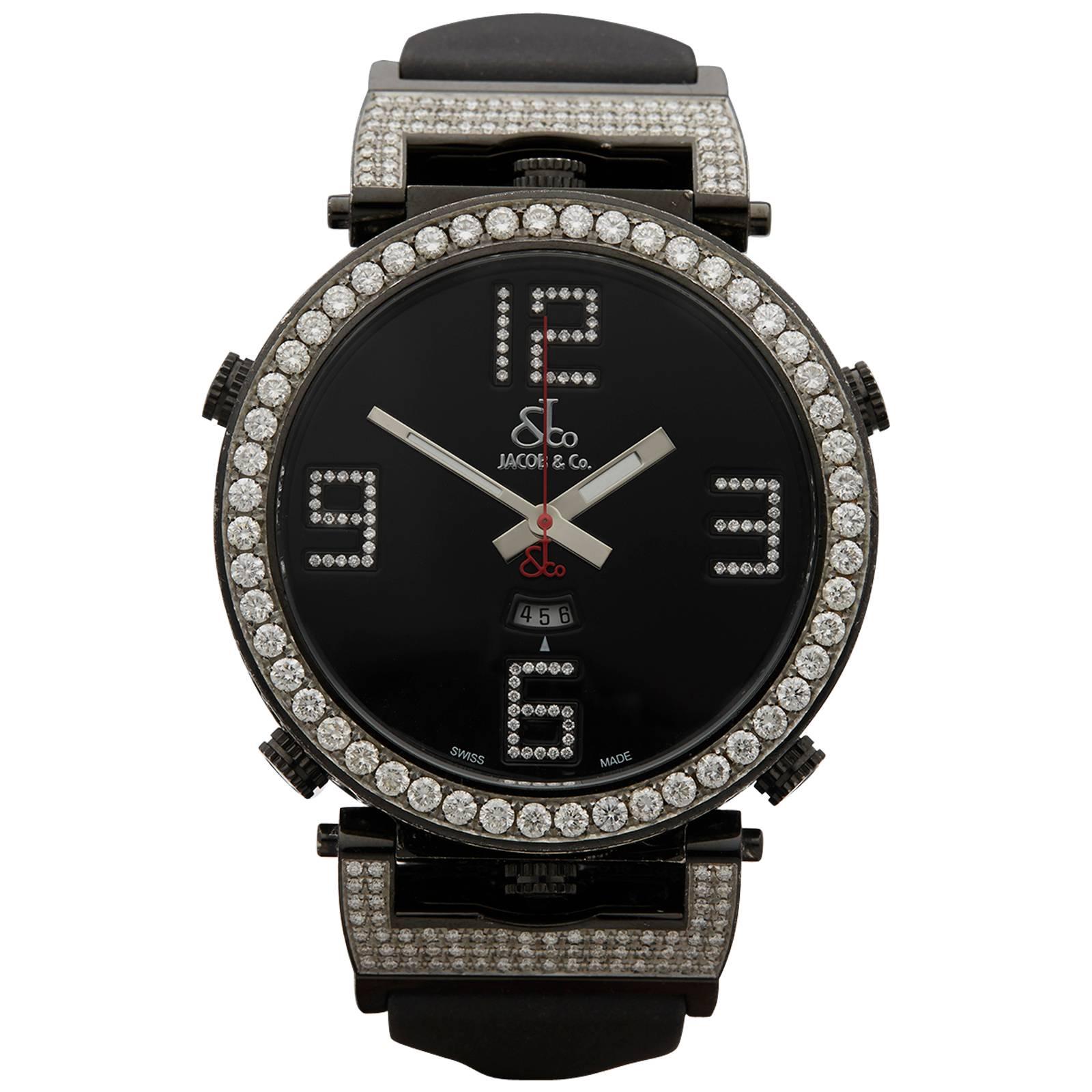  Jacob & Co. JCLDC Limited Edition Diamonds Black PVD Coated Stainless Steel 