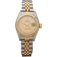 Vintage  Rolex Ladies Yellow Gold Stainless Steel Datejust Automatic Wristwatch 