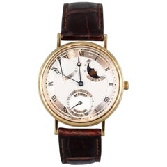 Breguet Yellow Gold Classique Moon Phase Automatic Wristwatch Ref 3130