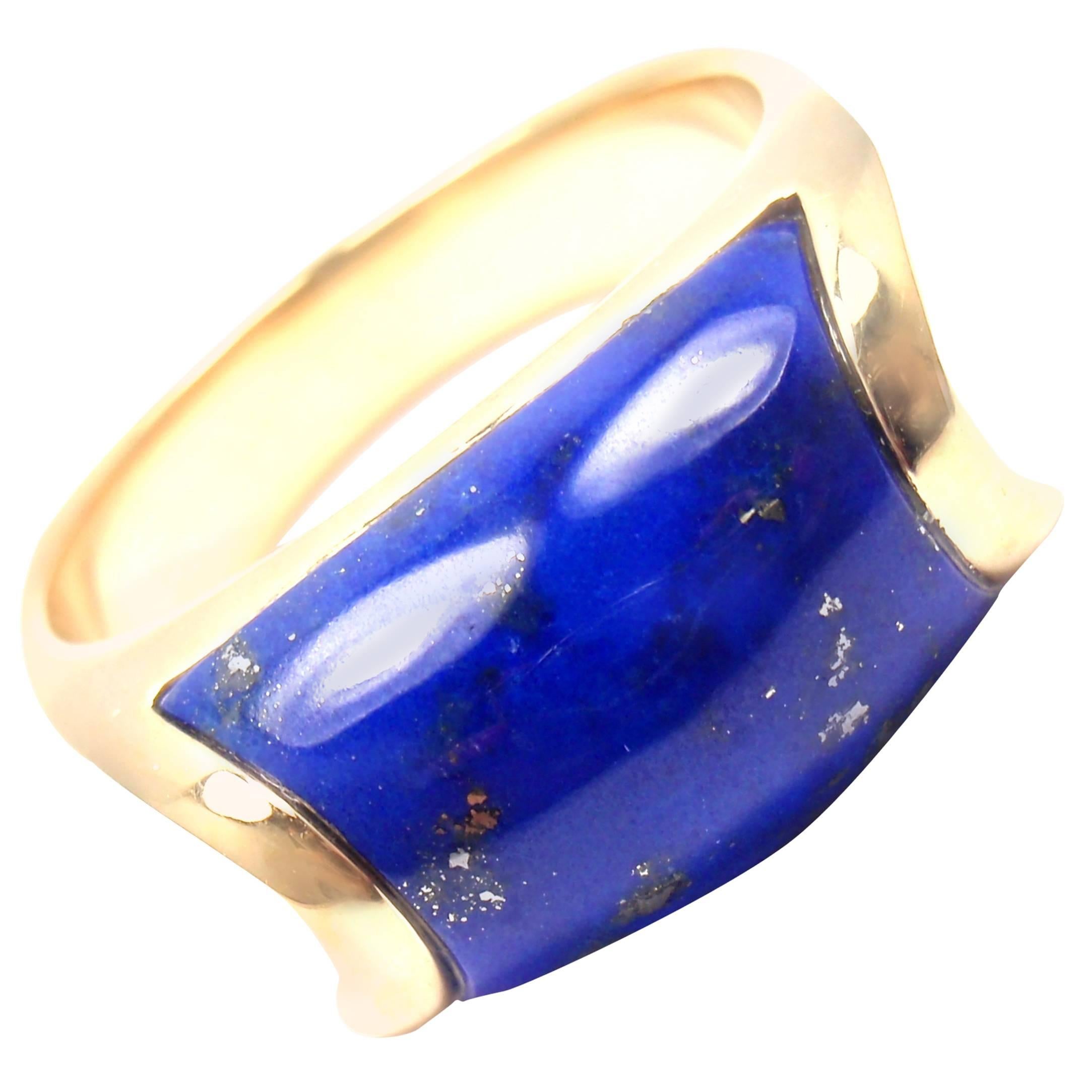 Bulgari Lapis Lazuli Yellow Gold Band Ring