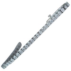 1990s Platinum Diamond Tennis Bracelet, 10 Carat