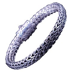 Janice Handwoven Mesh Bracelet Byzantine Design 925 Sterling Silver bracelet