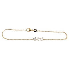 18ct Yellow Gold Mix Shape Diamonds Bracelet, 0.75ct