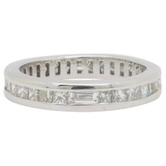Diamond Eternity Band made with Baguette & Princess Cut Diamonds