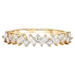 Anello Baguette Wedding in oro 14k.