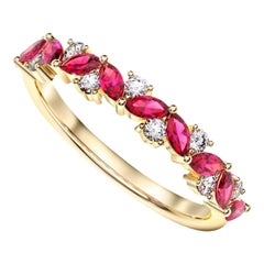 Half eternity marquise 14k gold ring.