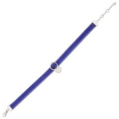 Nathalie Jean Contemporary Zuchtperlenarmband 18 Karat Weißgold Samt