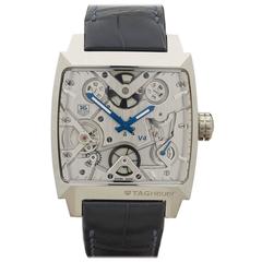  Tag Heuer Platin Monaco Limitierte Auflage V4 Automatik-Armbanduhr 2010