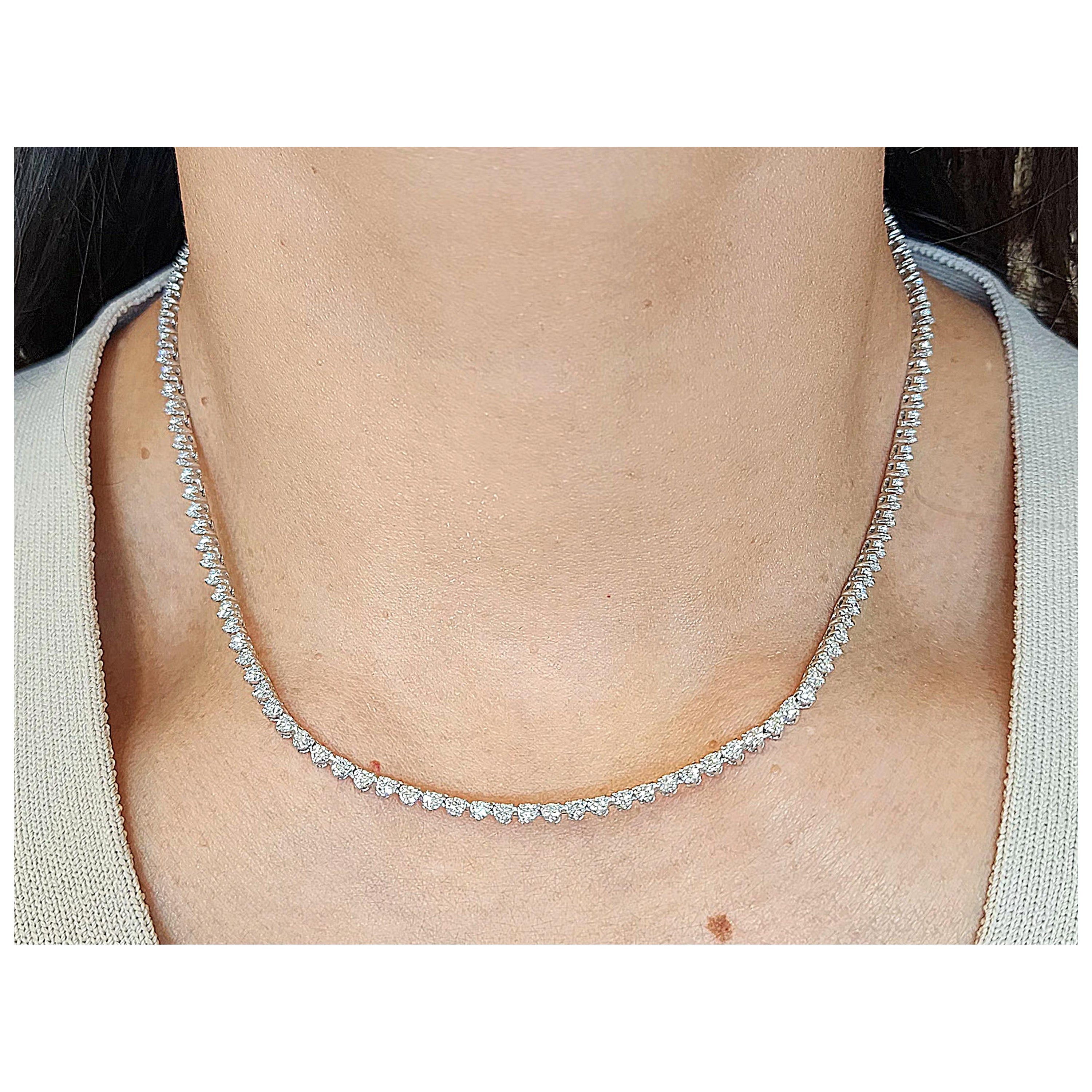 6.81 ct Diamond Tennis Necklace