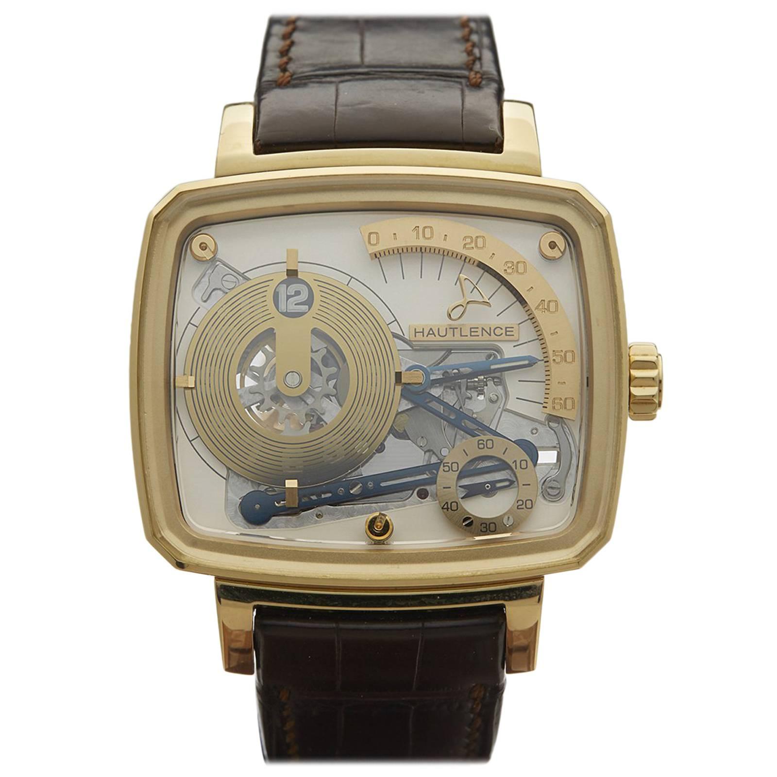 Hautlence Yellow Gold Mechanical Wind Wristwatch Ref HL01 2015