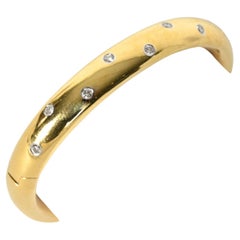 Tiffany & Co. Etoile Gold Bangle Bracelet with Diamonds