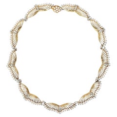 Kwiat Pearl and Diamond Gold Necklace