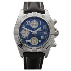  Breitling Stainless Steel Galactic Blue Dial Automatic Wristwatch
