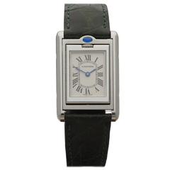  Cartier Stainless Steel Basculante Quartz Wristwatch Ref 2386 2000