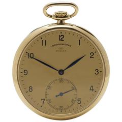 IWC Turler Yellow Gold Mechanical Wind Pocket Watch 1930s 5