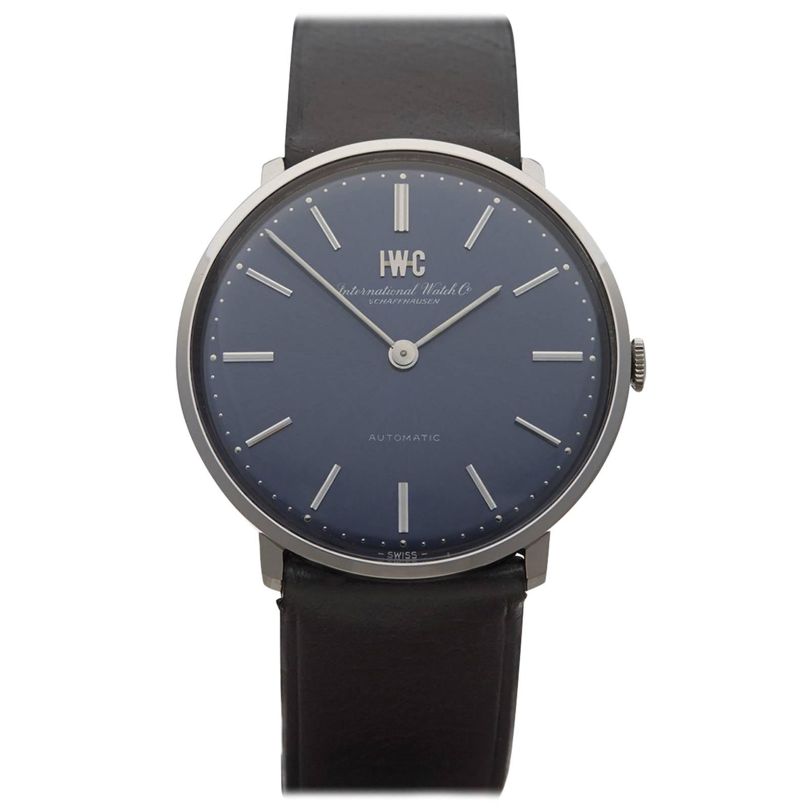  IWC Stainless Steel Cal.443 Mechanical Wind Wristwatch Ref 2191361 1960s