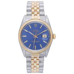 Rolex Yellow Gold Stainless Steel Datejust Automatic Wristwatch Model 16013