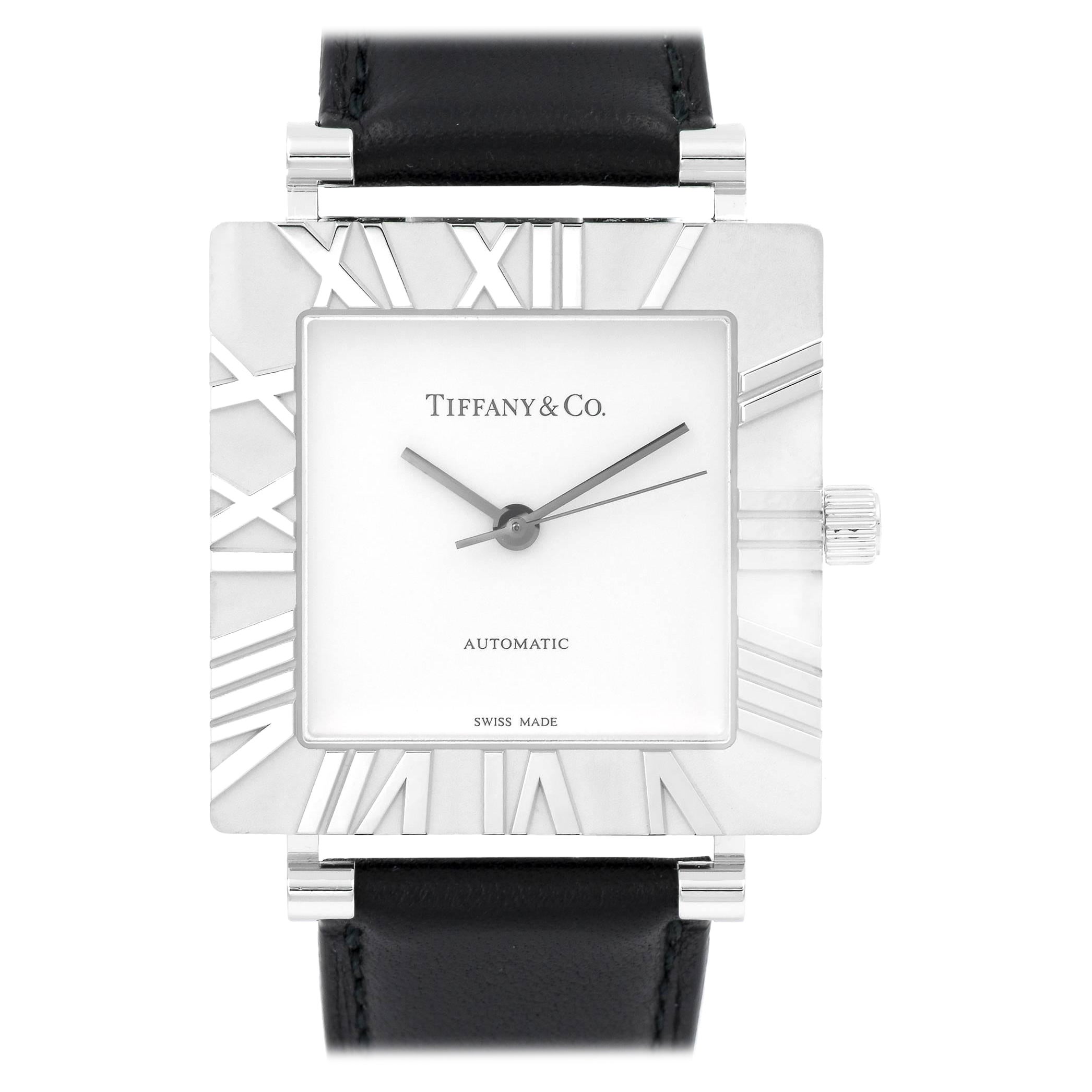 Tiffany & Co. Reloj de pulsera automático Atlas de plata de ley