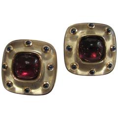 Rock Cristal and Rubelite Earrings 6