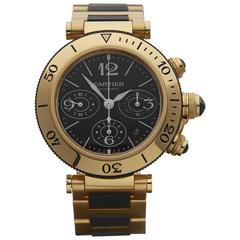  Cartier Yellow Gold Pasha de Cartier Automatic Wristwatch Ref W301970M 2013