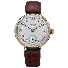 Rolex Rolco Rose Gold Mechanical Wind Wristwatch 1910s