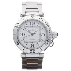 Cartier Stainless Steel Pasha de Cartier Automatic Wristwatch 2790 2010s