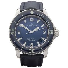 Used  Blancpain White Gold Fifty Fathoms Automatic Wristwatch