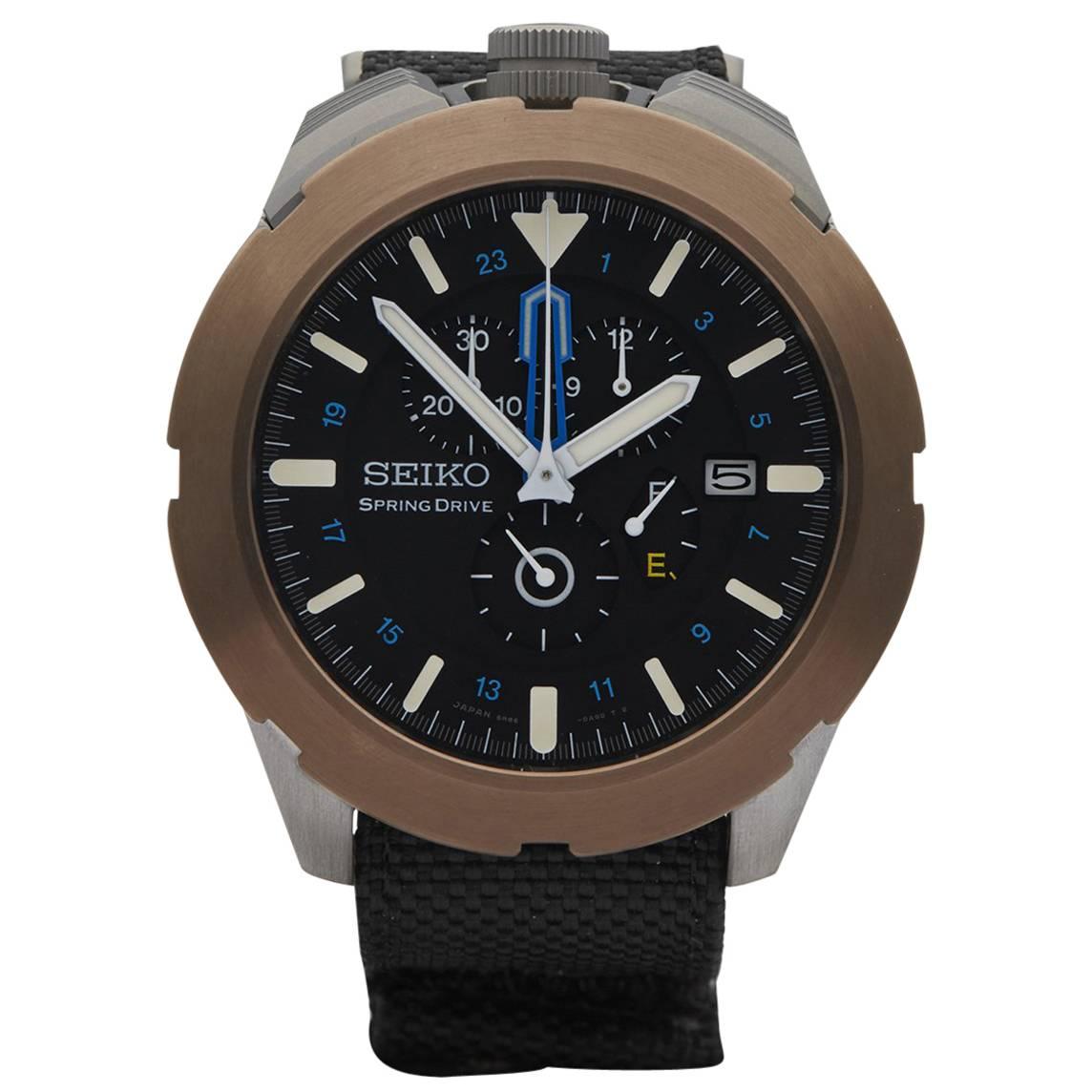 Seiko Titanium Spacewalk Spring Drive Automatic Wristwatch 2010