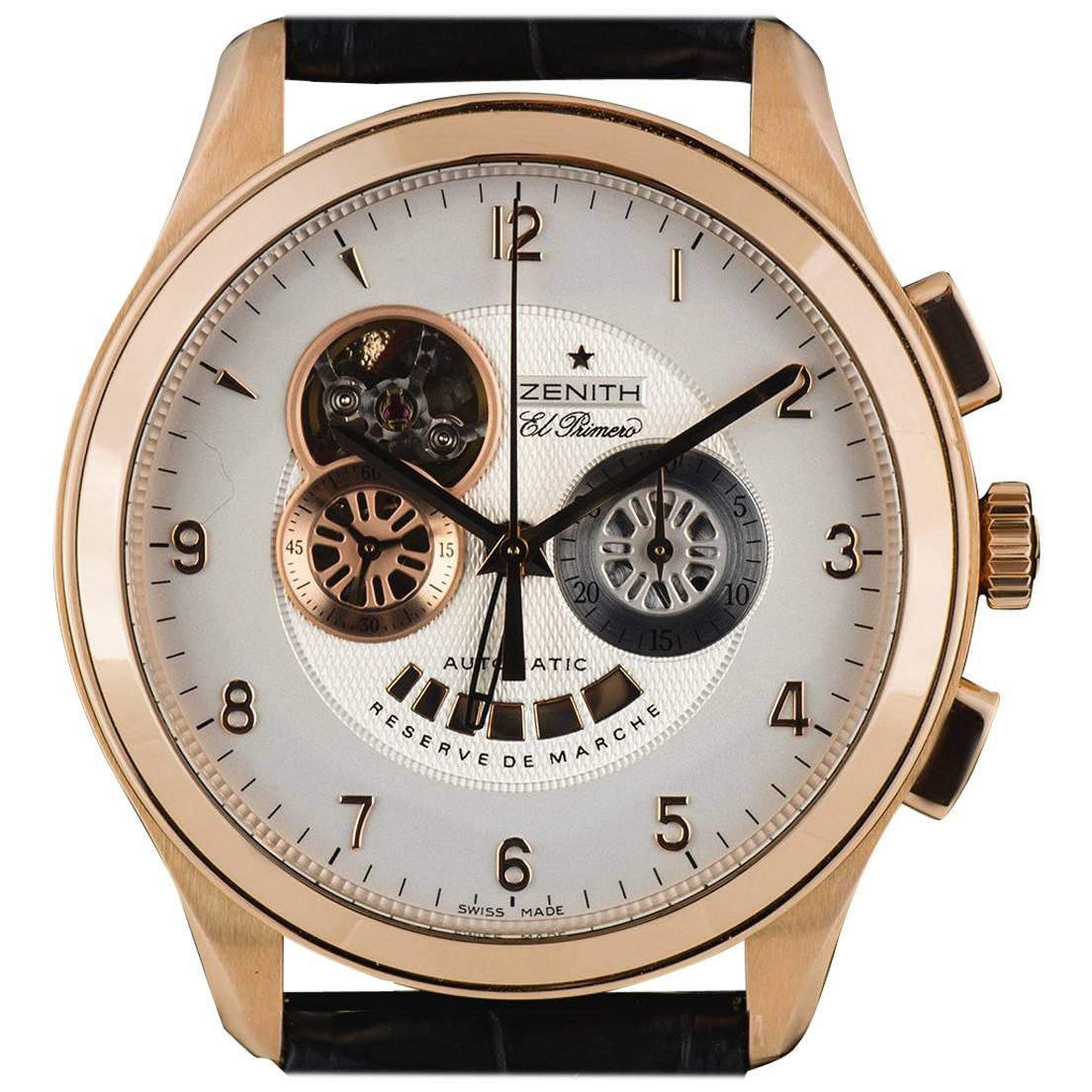 Zenith Rose Gold Grande Class Open XXT El Primero Automatic Wristwatch