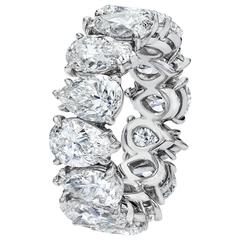 10.17 Carat Pear-Shape Diamond Platinum Eternity Wedding Band 5