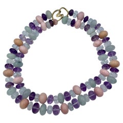 Opal Jade Amethyst Rock Crystal Necklace Estate Barbara Taylor Bradford OBE