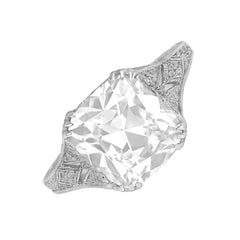 Antique Diamond Engagement Ring 3.39ct Ring, Platinum, Circa 1910
