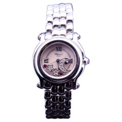 Chopard Happy Sport étoile de lune diamants Montre pour dames en acier inoxydable de 23 mm
