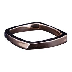 Tiffany & Co  Frank Gehry 18K Yellow Gold Torque Square Ring Size 8.75