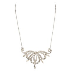 Collier opulent en platine et diamant naturel