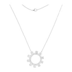 2.25 Carat SI/H Pear Round Diamond Pendant Necklace 14 Karat White Gold Jewelry