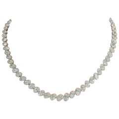 Collar de diamantes ovalados Emilio Jewelry Gia Certified 37.00 quilates