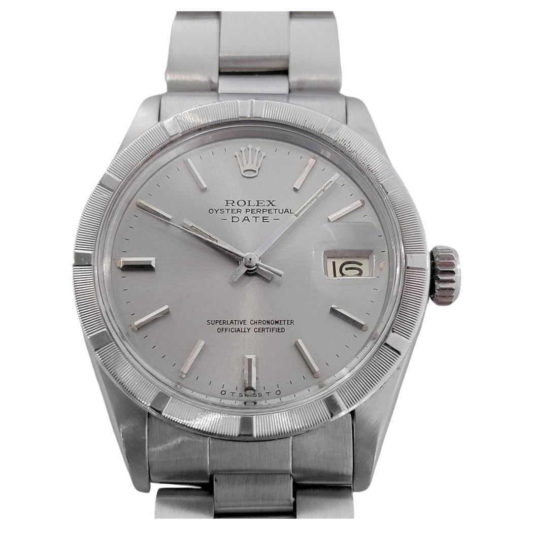 Mens Rolex 1501 Oyster Perpetual Date Automatic w Paper 1970s All Original RA320