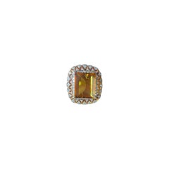 9 Carat Yellow Sapphire Diamond Pendant
